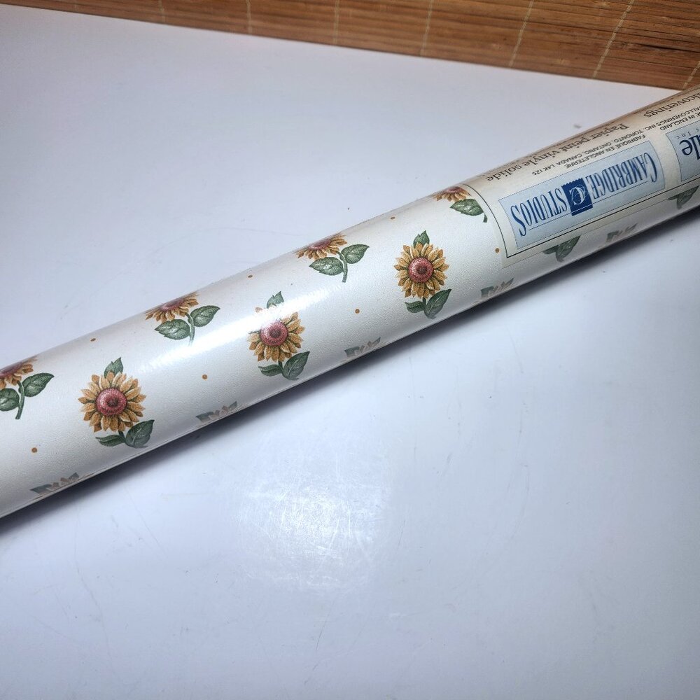 Cambridge Studios Sunflower Wallpaper Vintage Rosedale Vinyl New 56.3 sq ft